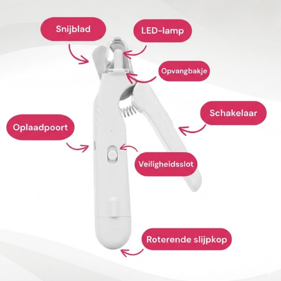 Nageltrimmer™ Pro – De 2-in-1 LED-nagelschaartje voor veilige pootverzorging zonder angst