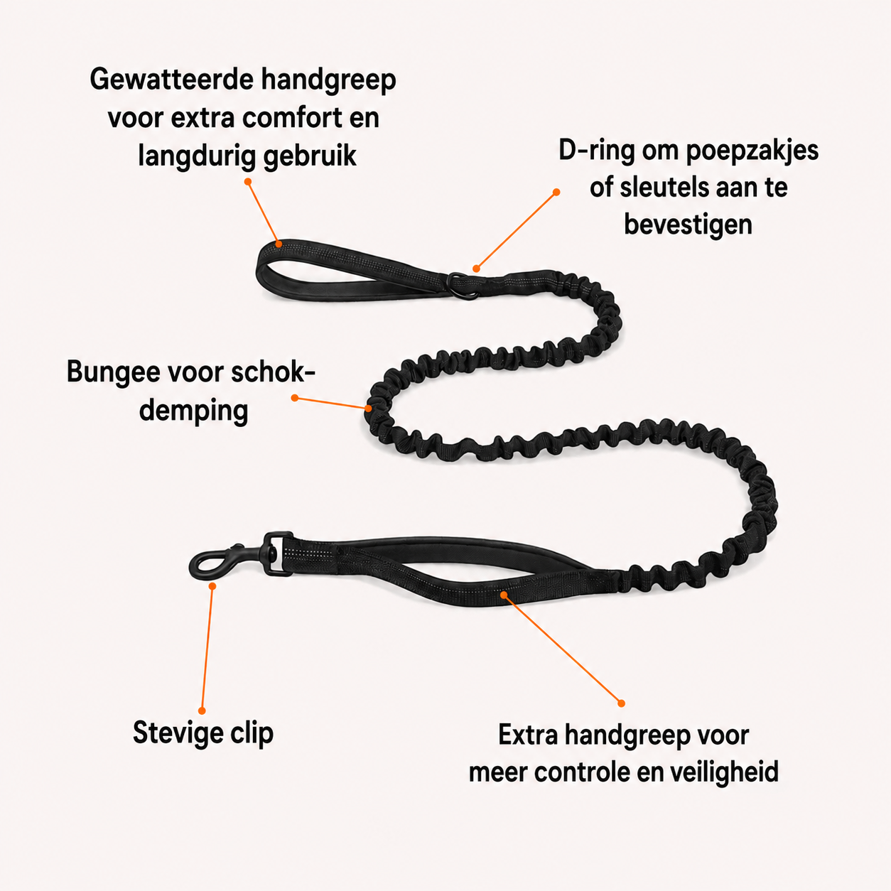 Elvori Anti-Trek Tuigje voor Honden