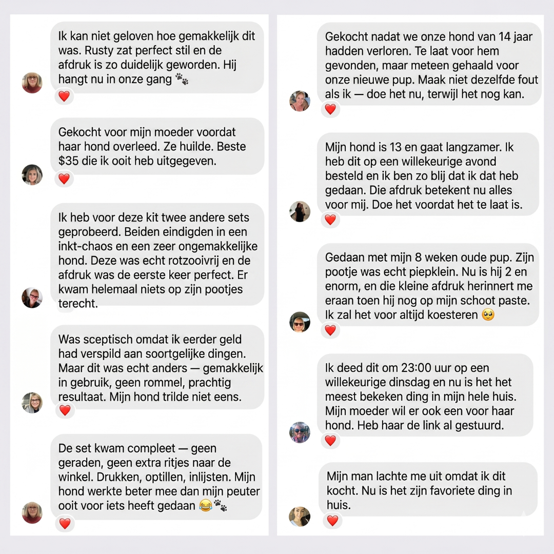 De Clay Paw Print Kit - Een herinnering voor altijd