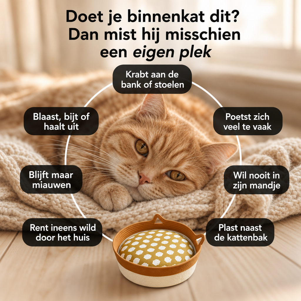 Instinct Geweven Mand | De natuurlijke plek voor binnenkatten